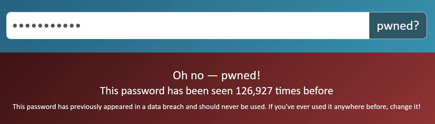 pwned password