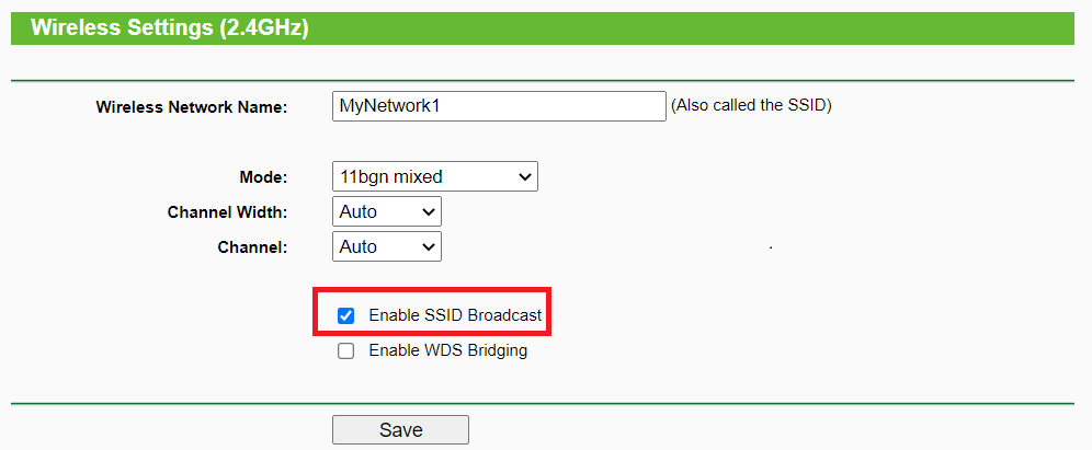 wireless network setup