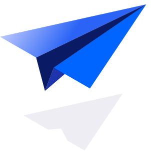 Blue paper plane