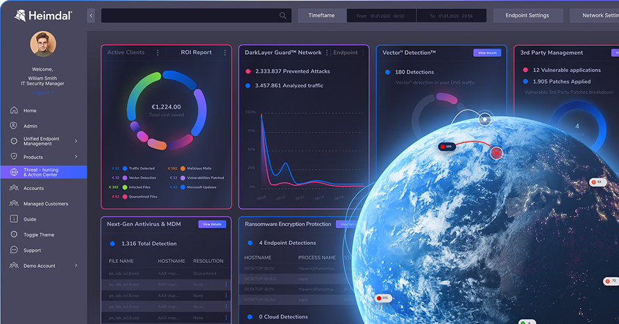 Heimdal Platform Dashboard