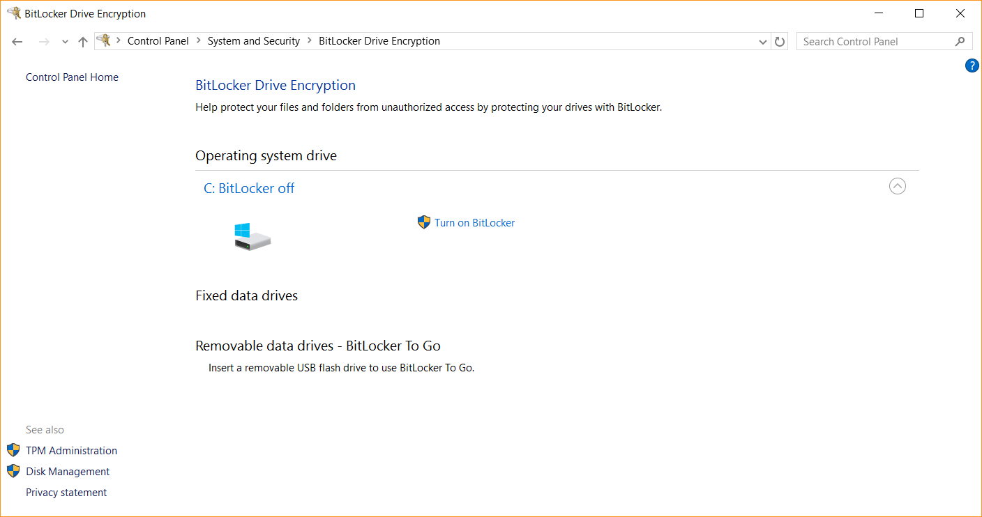 Windows 10 Security Guide - BitLocker Drive Encryption