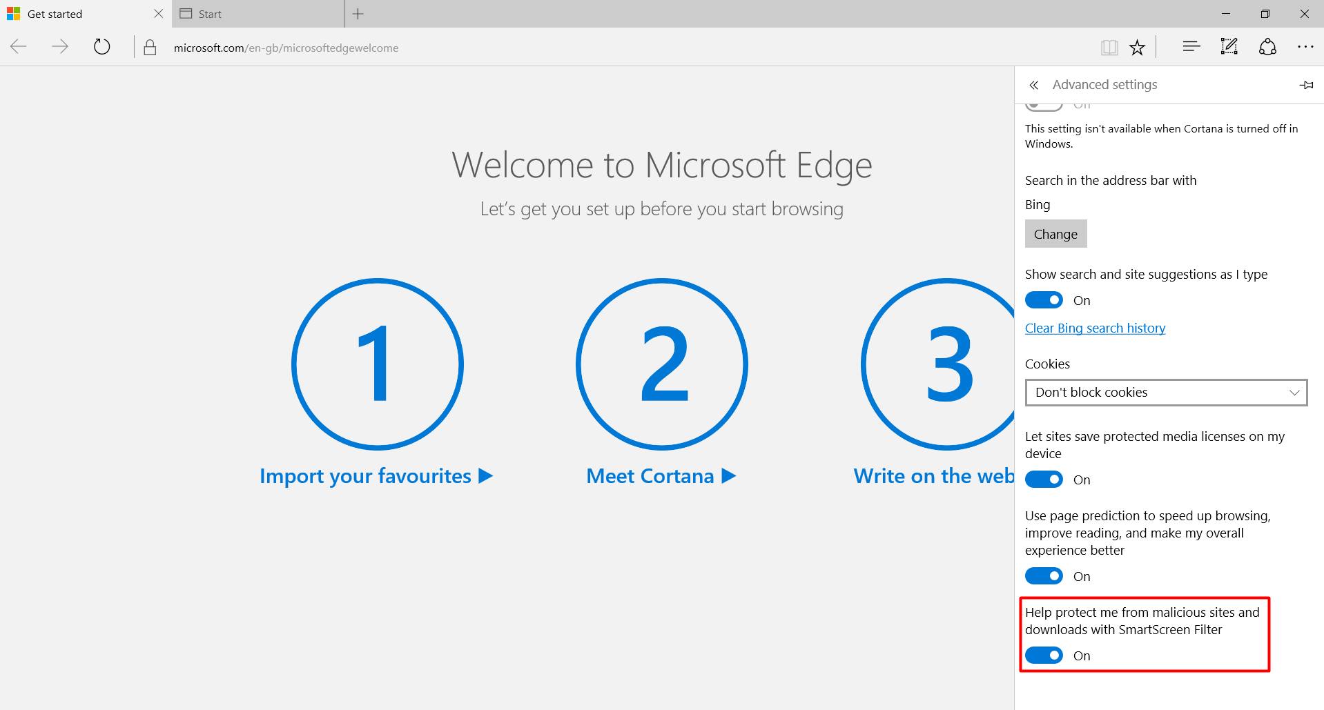 Windows 10 Security Guide - Microsoft Edge SmartScreen Filter