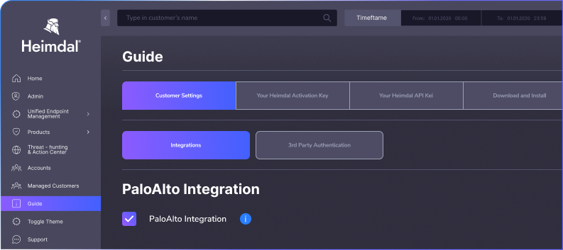 integration screen